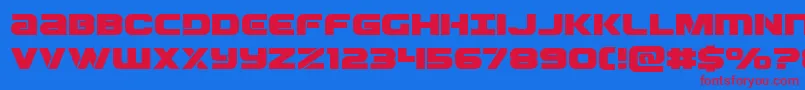 Ozdaexpand Font – Red Fonts on Blue Background