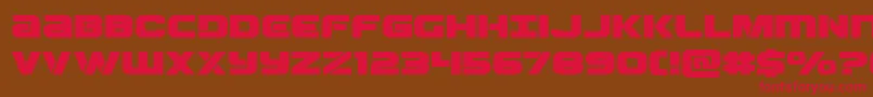 Ozdaexpand Font – Red Fonts on Brown Background
