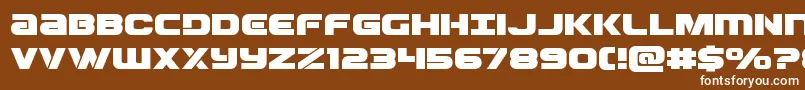 Ozdaexpand Font – White Fonts on Brown Background