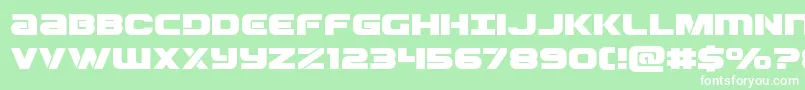 フォントOzdaexpand – 緑の背景に白い文字
