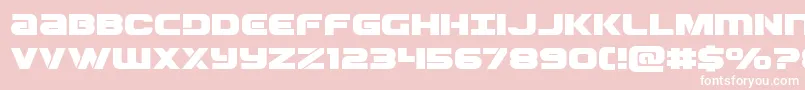 Fonte Ozdaexpand – fontes brancas em um fundo rosa