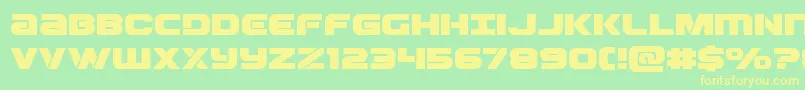 Ozdaexpand Font – Yellow Fonts on Green Background