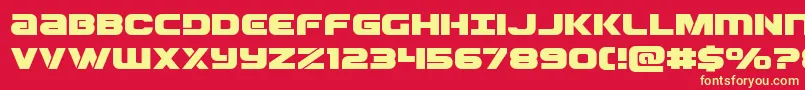 Ozdaexpand Font – Yellow Fonts on Red Background