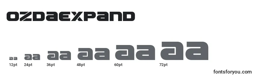 Размеры шрифта Ozdaexpand