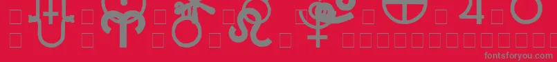 Carr Font – Gray Fonts on Red Background