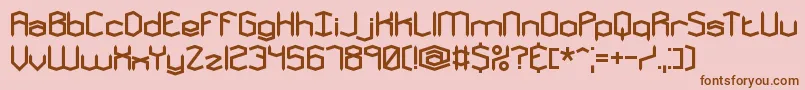 Mysteron Font – Brown Fonts on Pink Background