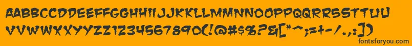 ZombieGutsSquished Font – Black Fonts on Orange Background