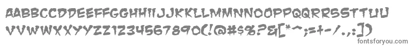 ZombieGutsSquished Font – Gray Fonts on White Background