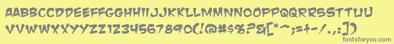 fuente ZombieGutsSquished – Fuentes Grises Sobre Fondo Amarillo