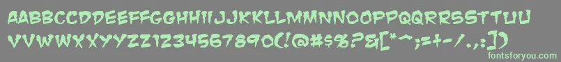 ZombieGutsSquished Font – Green Fonts on Gray Background