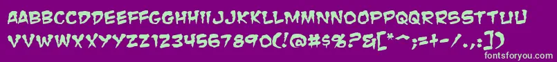 ZombieGutsSquished Font – Green Fonts on Purple Background