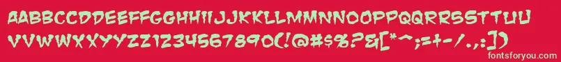fuente ZombieGutsSquished – Fuentes Verdes Sobre Fondo Rojo