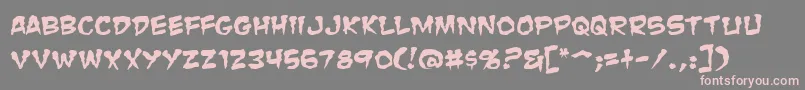 ZombieGutsSquished Font – Pink Fonts on Gray Background