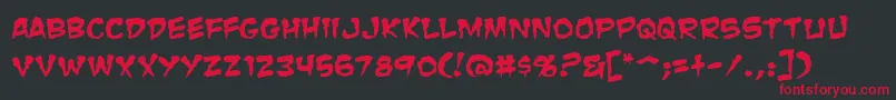 ZombieGutsSquished Font – Red Fonts on Black Background