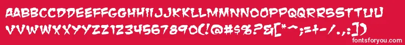 fuente ZombieGutsSquished – Fuentes Blancas Sobre Fondo Rojo