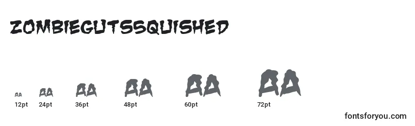 Размеры шрифта ZombieGutsSquished