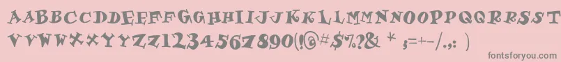 フォントGastronom – ピンクの背景に灰色の文字