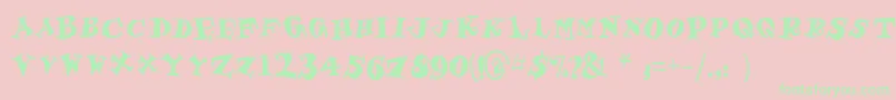 Gastronom Font – Green Fonts on Pink Background