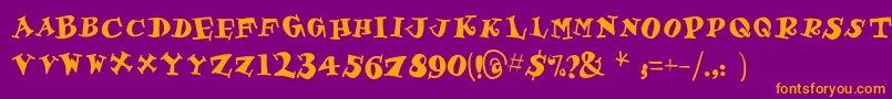 Gastronom Font – Orange Fonts on Purple Background