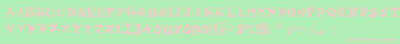 Gastronom Font – Pink Fonts on Green Background