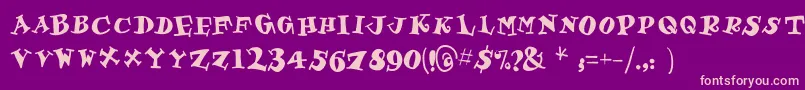 Gastronom Font – Pink Fonts on Purple Background