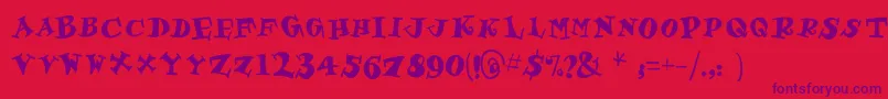 Gastronom Font – Purple Fonts on Red Background