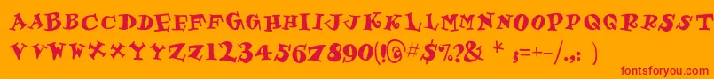 Gastronom Font – Red Fonts on Orange Background