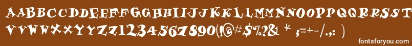 フォントGastronom – 茶色の背景に白い文字