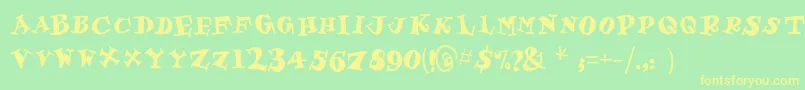 Gastronom Font – Yellow Fonts on Green Background