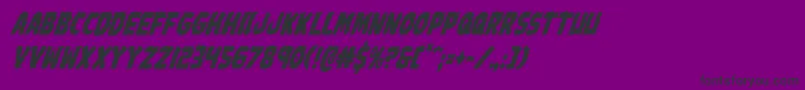 Johnnytorchcondital Font – Black Fonts on Purple Background