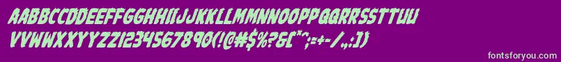 En savoir plus sur la police Johnnytorchcondital Police Johnnytorchcondital – polices vertes sur fond violet