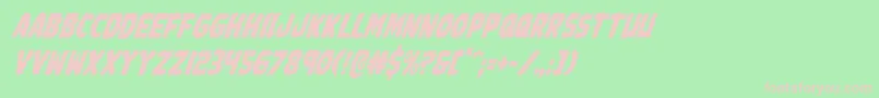 Johnnytorchcondital Font – Pink Fonts on Green Background
