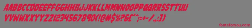 Johnnytorchcondital Font – Red Fonts on Gray Background