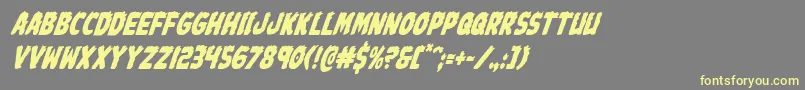 Шрифт Johnnytorchcondital – жёлтые шрифты на сером фоне