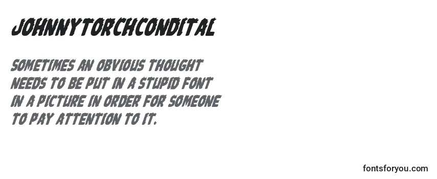 Review of the Johnnytorchcondital Font
