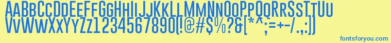 GoboldThin Font – Blue Fonts on Yellow Background