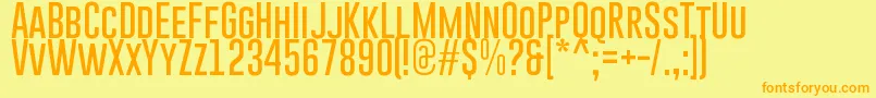 GoboldThin Font – Orange Fonts on Yellow Background