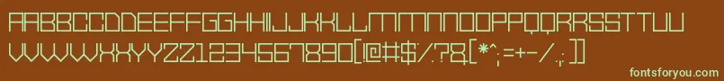 VectorWaves Font – Green Fonts on Brown Background