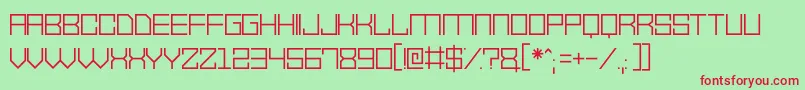 VectorWaves Font – Red Fonts on Green Background