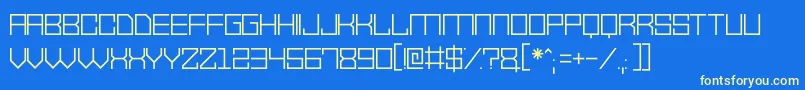 VectorWaves Font – Yellow Fonts on Blue Background