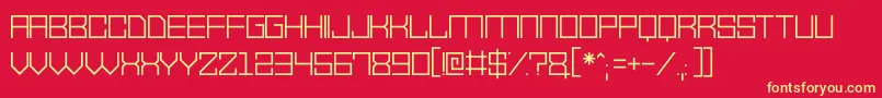 VectorWaves Font – Yellow Fonts on Red Background