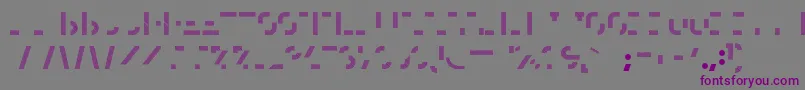 Шрифт HomesteadThree – фиолетовые шрифты на сером фоне