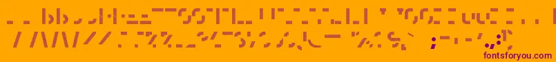 HomesteadThree-Schriftart – Violette Schriften auf orangefarbenem Hintergrund