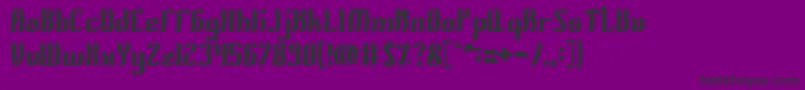 FruitsAndVegetables Font – Black Fonts on Purple Background