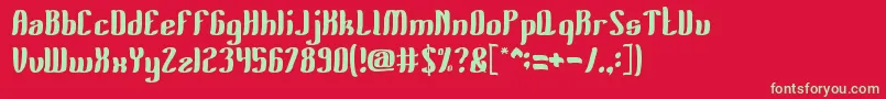 FruitsAndVegetables Font – Green Fonts on Red Background