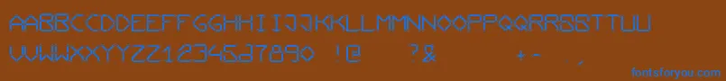 Conductingpaths Font – Blue Fonts on Brown Background