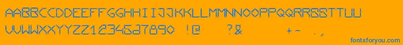 Conductingpaths Font – Blue Fonts on Orange Background