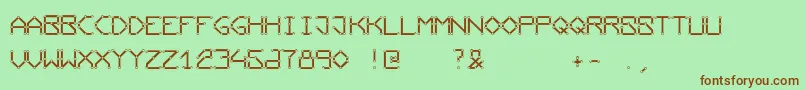 Conductingpaths Font – Brown Fonts on Green Background