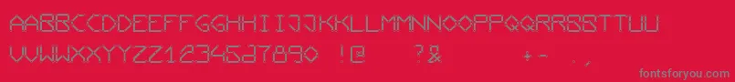 Conductingpaths-Schriftart – Graue Schriften auf rotem Hintergrund