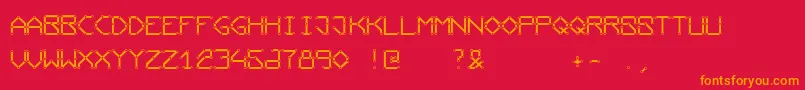 Conductingpaths Font – Orange Fonts on Red Background